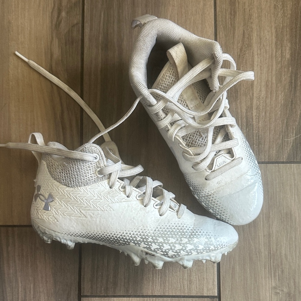 Under Armour Kids White Cleats